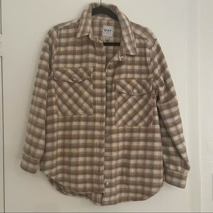 OAT CO - Plaid Cream Shacket